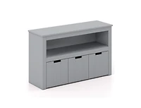 Kid Toy Storage Cabinet 3 Drawer Chest with Wheels Large Cube Shelf