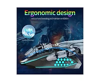 Risokeys 2.4G Wireless Rechargeable Gaming Mouse, Honeycomb Hollow Design, Rgb Backlight, 3-Speed Dpi (800/1200/1600), Silent Click,for Gamers