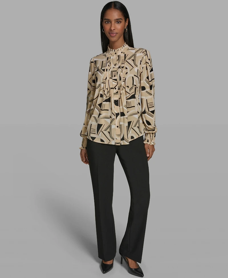 Karl Lagerfeld Paris Women's Mock Neck Top