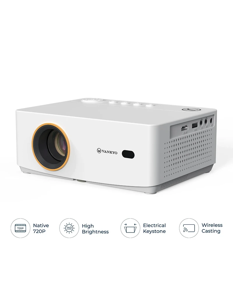 Vankyo Leisure 470W 720P Portable Projector with Wireless Connectivity: Adjustable Focus, Hdmi Connection, 20000 Hour Bulb Life