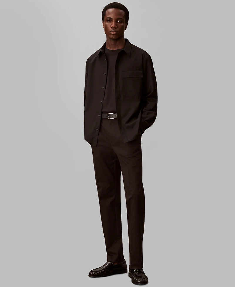 Calvin Klein Men's Travel Twill Regular-Fit Shirt