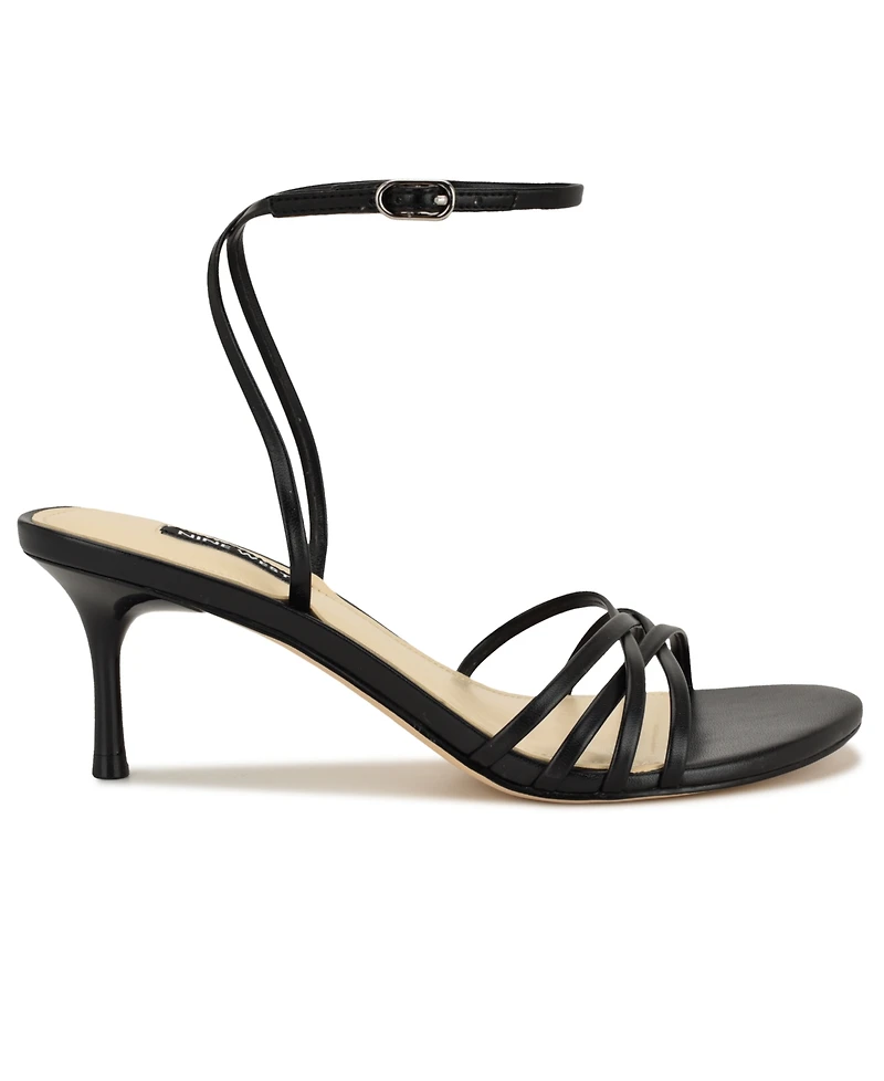 Nine West Women's Gazey Round Toe Strappy Dress Sandals