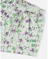 Deux par Baby Girl Jersey Shorts Printed Flowers