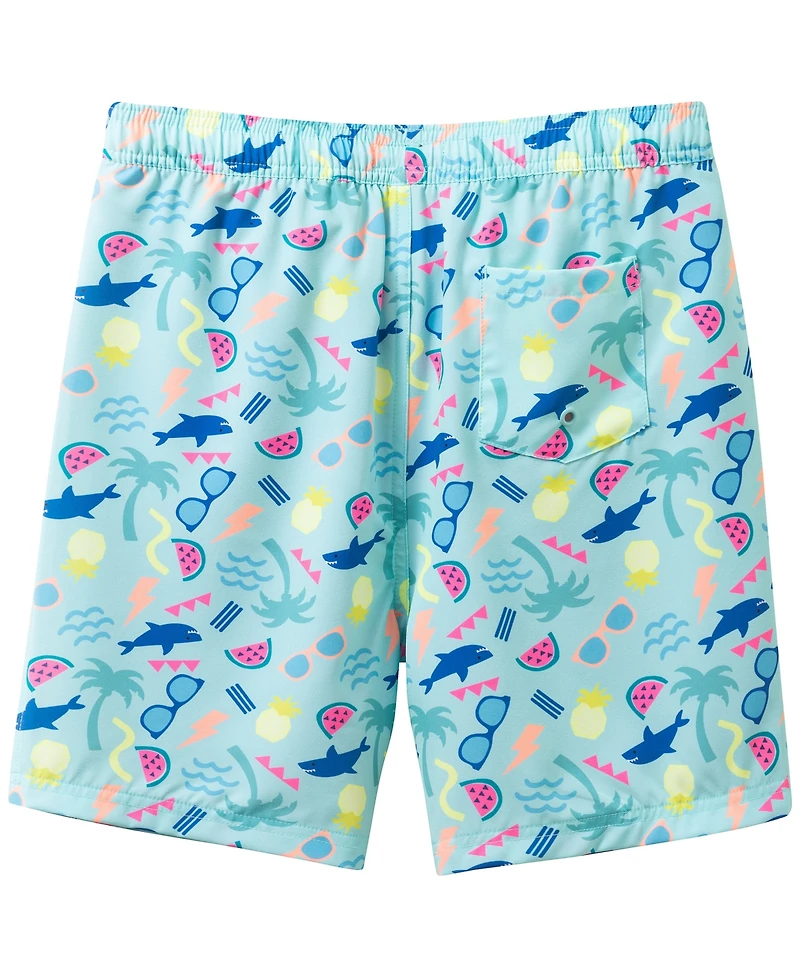 Andy & Evan Boys' 2T-8 Comfort-Stretch Lined Swim Trunks