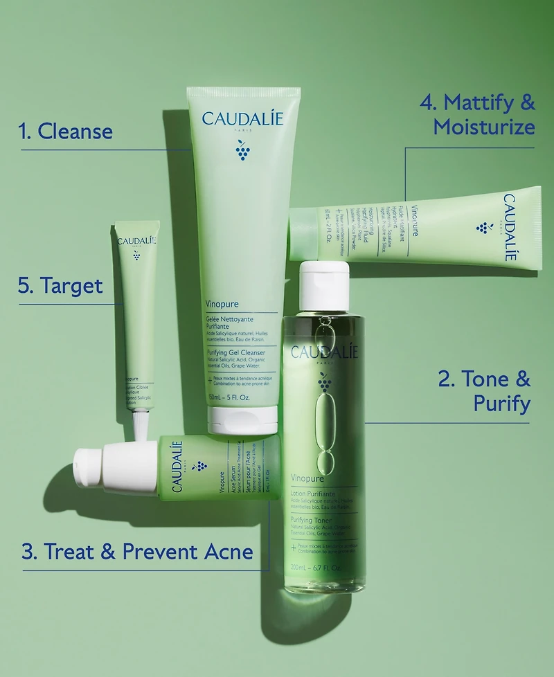 Caudalie Vinopure Salicylic Acid Pore Minimizing Toner, 6.7 oz.