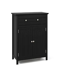 Volenca 2-Door Freestanding Bathroom Cabinet with Drawer and Adjustable Shelf