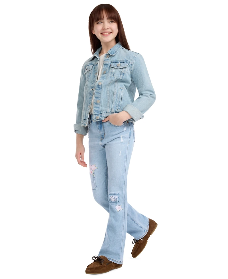 Levi's Girls' 7-16 Stitch Detail Flare Jeans