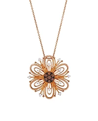 Le Vian Chocolate & Vanilla Diamonds (0.50 ct. t.w.) Pendant Necklace in 14k Strawberry Gold