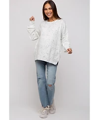 Pinkblush Maternity Speckled Knit Sweater