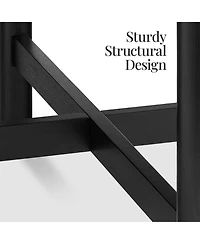 Best Choice Products 47In Round Solid Wood Dining Table, Modern Farmhouse Table For 4, Space Saving, Easy Assembly