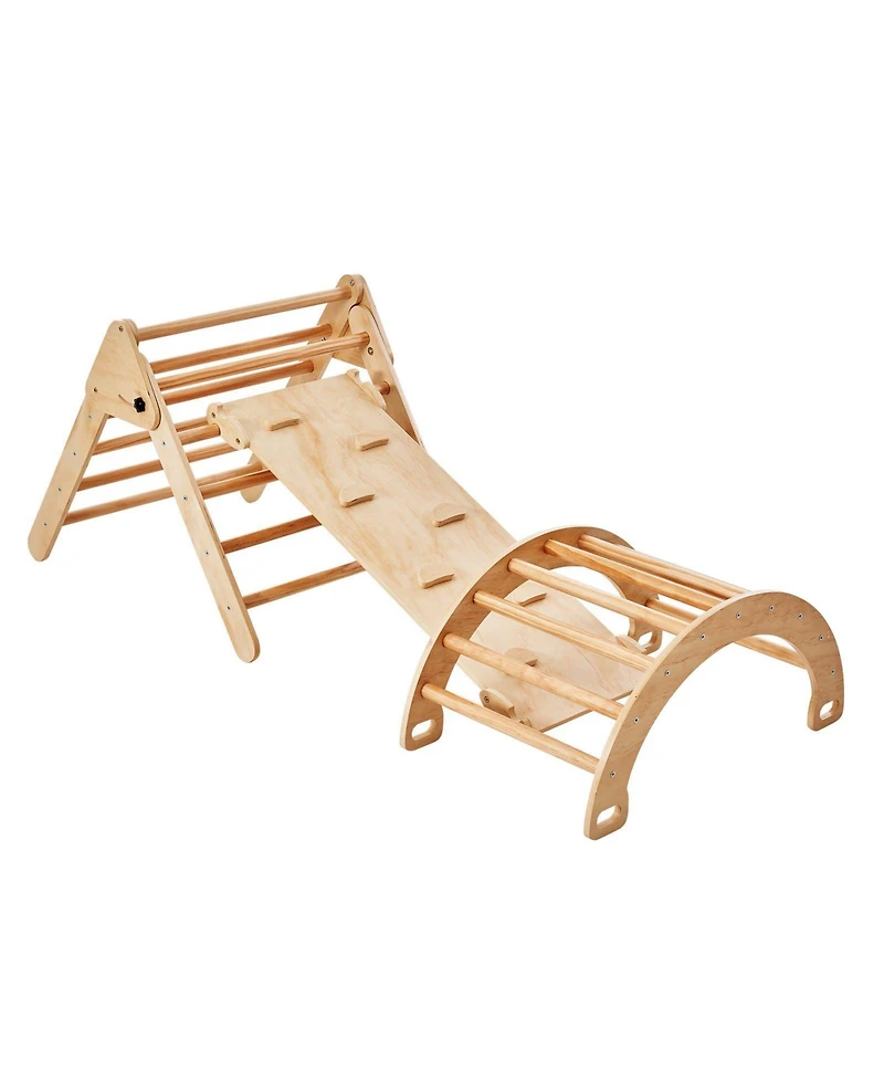 Sugift 5-in-1 Pikler Triangle Climber with Ramp & Arch