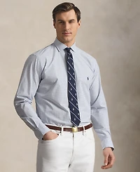Polo Ralph Lauren Men's Big & Tall Plaid Stretch Poplin Collared Shirt