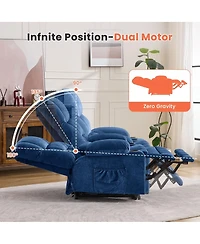 Maison Boucle Power Lift Recliner for Seniors with Massage and Heat, Dual Motor Reclining Chair Tall People, Usb Ports, Heavy-Duty Sofa