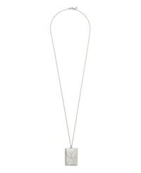 Coach Antique Silver Runway Envelope Pendant Necklace