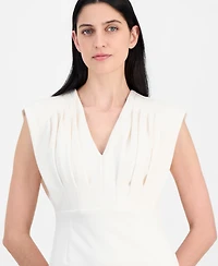 Anne Klein Women's Pleated-Bodice Sheath Dress
