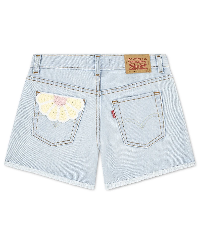 Levi's Girls' 4-6X Crochet Applique A-Line Shorts