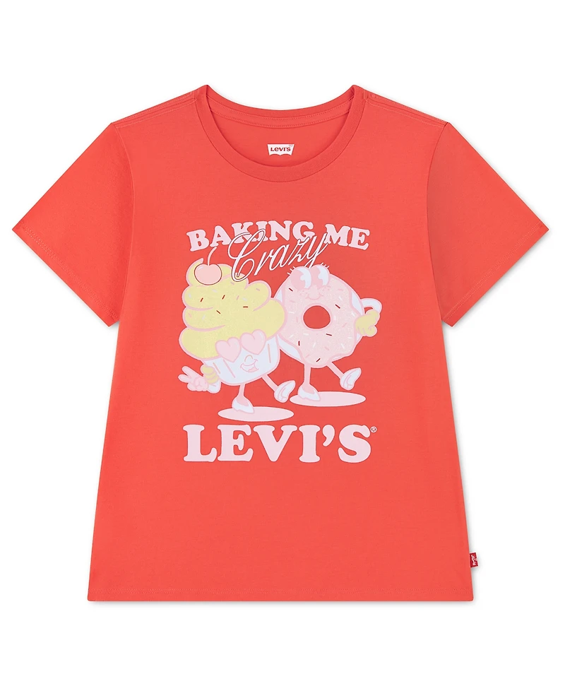 Levi's Girls' 7-16 Round Neck T-Shirt