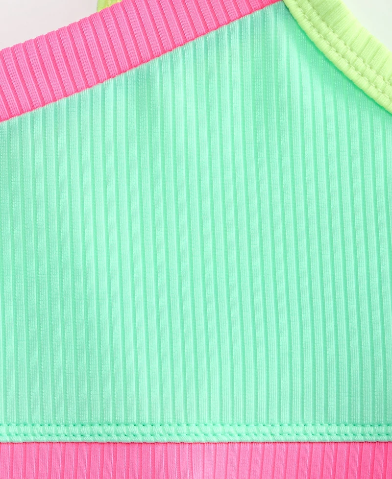 Breaking Waves Girls' 7-16 Colorblocked Swimsuit, 2-Piece Set