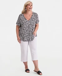 Jm Collection Plus V-Neck T-Shirt, Macy's Exclusive