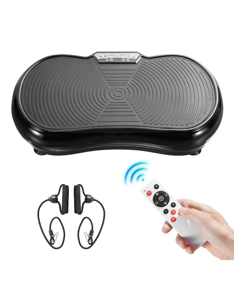 Vibration Plate Exercise Machine Whole Body Trainer with Resistance Bands