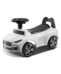 Sugift White Ride On Push Car with Music & Storage, Ages 1-3