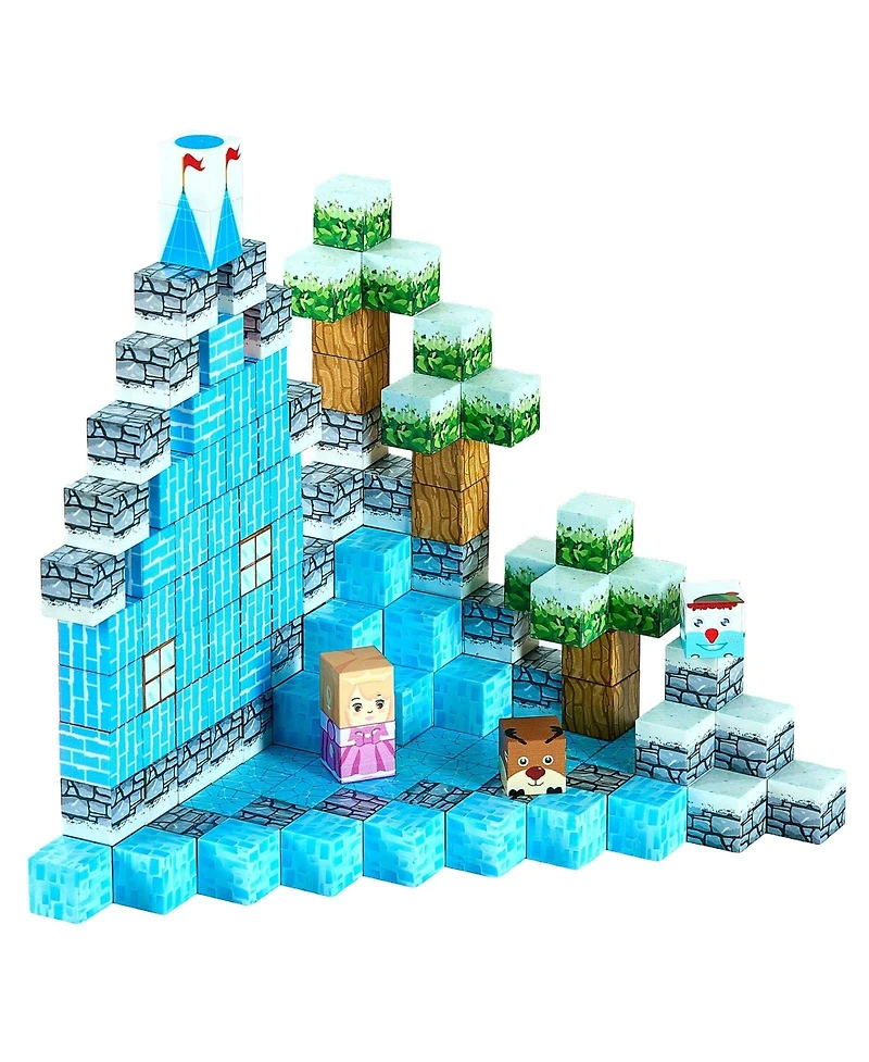 Sugift 150-Piece Magnetic Blocks, Glacier Castle Stem Toy for Kids