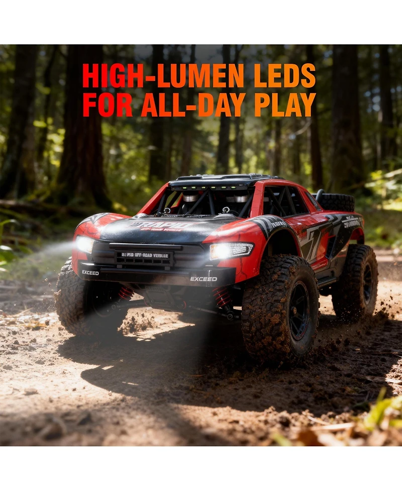 Sugift 1:14 High-Speed 4WD Rc Truck for Kids & Adults, 70km/h Off-Road Car with Dual Shells & Led Lights
