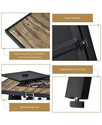 Sugift 28 Inch 40000 Btu Propane Gas Fire Pit Table With Cover