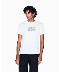 A|X Armani Exchange Men's Short Sleeve Jersey Printed Box Logo T-Shirt