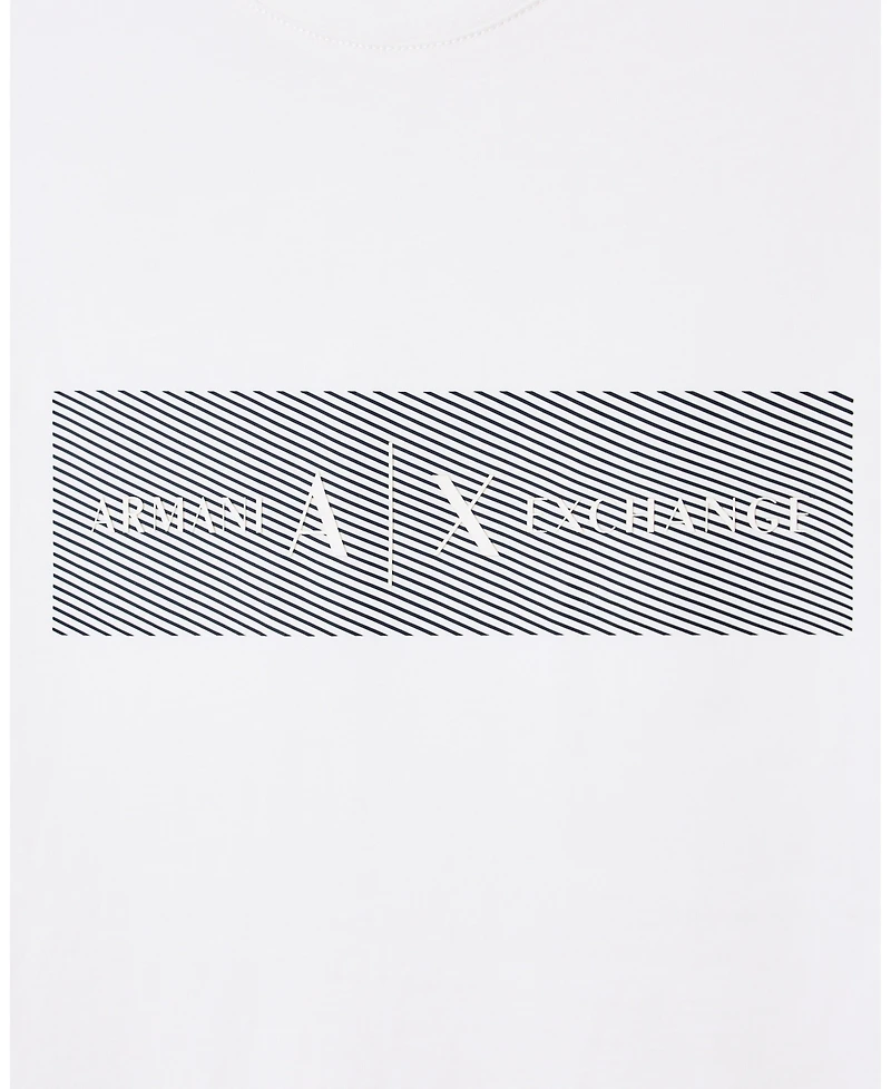 A|X Armani Exchange Men's White Edition Short Sleeve Box T-Shirt