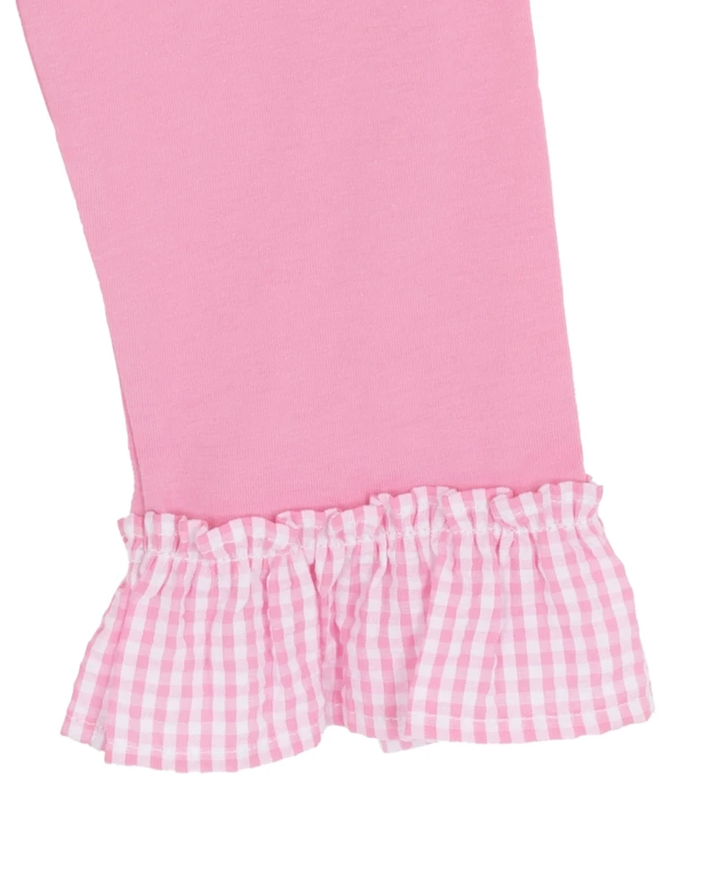 Rare Editions Girls' Toddler 2T-4T Square Neck Top and Capri Pants, 2-Piece Set