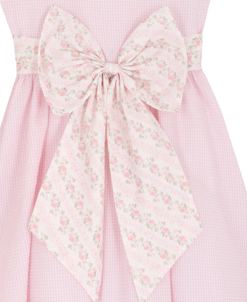 Rare Editions Girls' 7-16 Poplin High-Low Dress & Bag