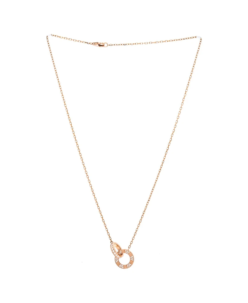 Pre-Owned Cartier Love Interlocking Pave Necklace