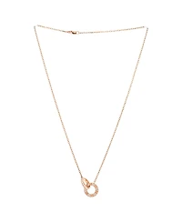 Pre-Owned Cartier Love Interlocking Pave Necklace