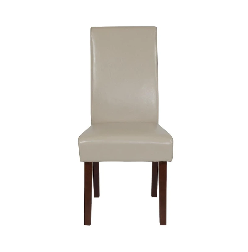Merrick Lane Ellison Mid-Century Panel Back Parsons Accent Dining Chair