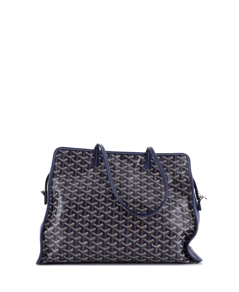 Pre-Owned Goyard Pm Hardy Pet Carrier Coated Canvas