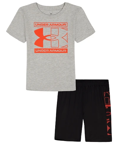 Under Armour Boys' 2T-7 Tech Decon T-Shirt and Shorts, 2-Piece Set