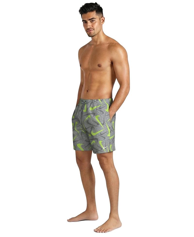 Nike Men's 7" All-Over Logo Print Volley Swim Shorts
