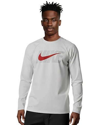 Nike Men's Long-Sleeve Crewneck Hydro Guard Swim Shirt