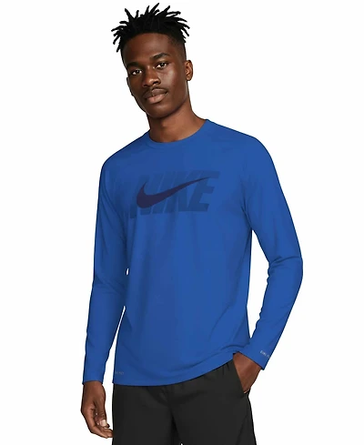 Nike Men's Long-Sleeve Crewneck Hydro Guard Swim Shirt
