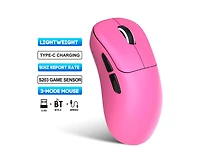 Risokeys Tri-Mode Wireless Gaming Mouse, Lightweight, 10000 Dpi Adjustable, 1000Hz Polling Rate, BT5.3+2.4G+Wired, for Pc, Laptop, Mac