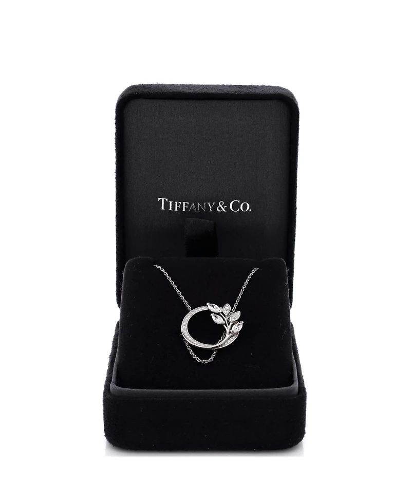 Pre-Owned Tiffany & Co Victoria Vine Circle Pendant Necklace