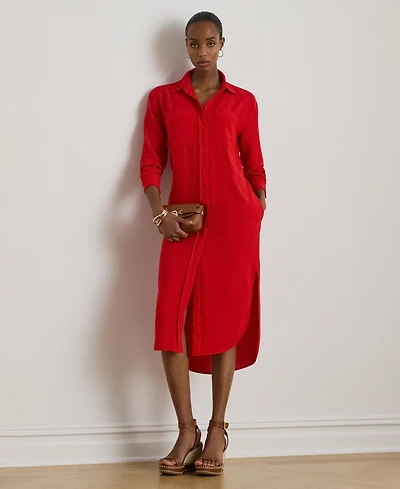 Lauren Ralph Women's Long-Sleeve Spread Collar Shirt Dress