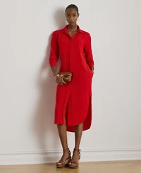 Lauren Ralph Women's Long-Sleeve Spread Collar Shirt Dress