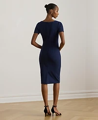 Lauren Ralph Women's Faille Short-Sleeve Cocktail Dress