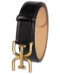 Sam Edelman Double-e Logo Plaque Belt