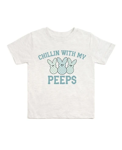 Sweet Wink Baby Boys Chillin With My Peeps Checker Easter Short Sleeve T-Shirt