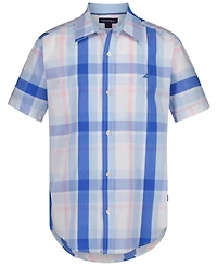 Nautica Boys' 8-20 Americana Plaid Short-Sleeve Woven Shirt