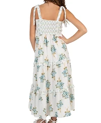 Rare Editions Girls' 7-16 Mix-Print Ruffle Tier Maxi Dress & Bag