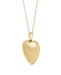 Macy's Heart Pendant Necklace in 14k Yellow Gold
